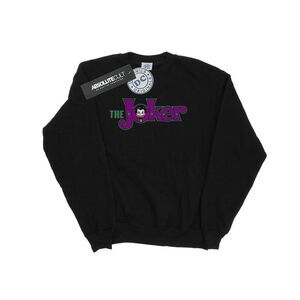 DC Comics Mens The Joker Text Logo Sweatshirt / Black